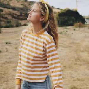 BRANDY MELVILLE yellow/white stripe long sleeve!!